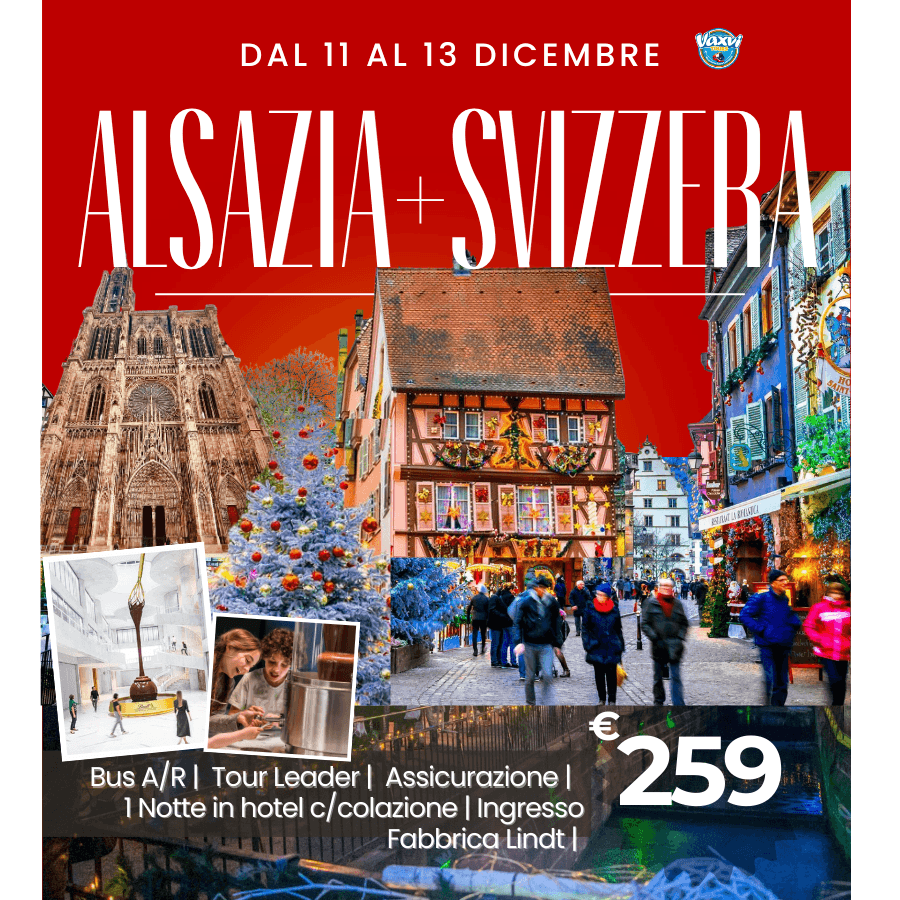 Tour 2 Giorni: Colmar, Strasburgo, Basilea, Zurigo e Fabbrica Lindt!